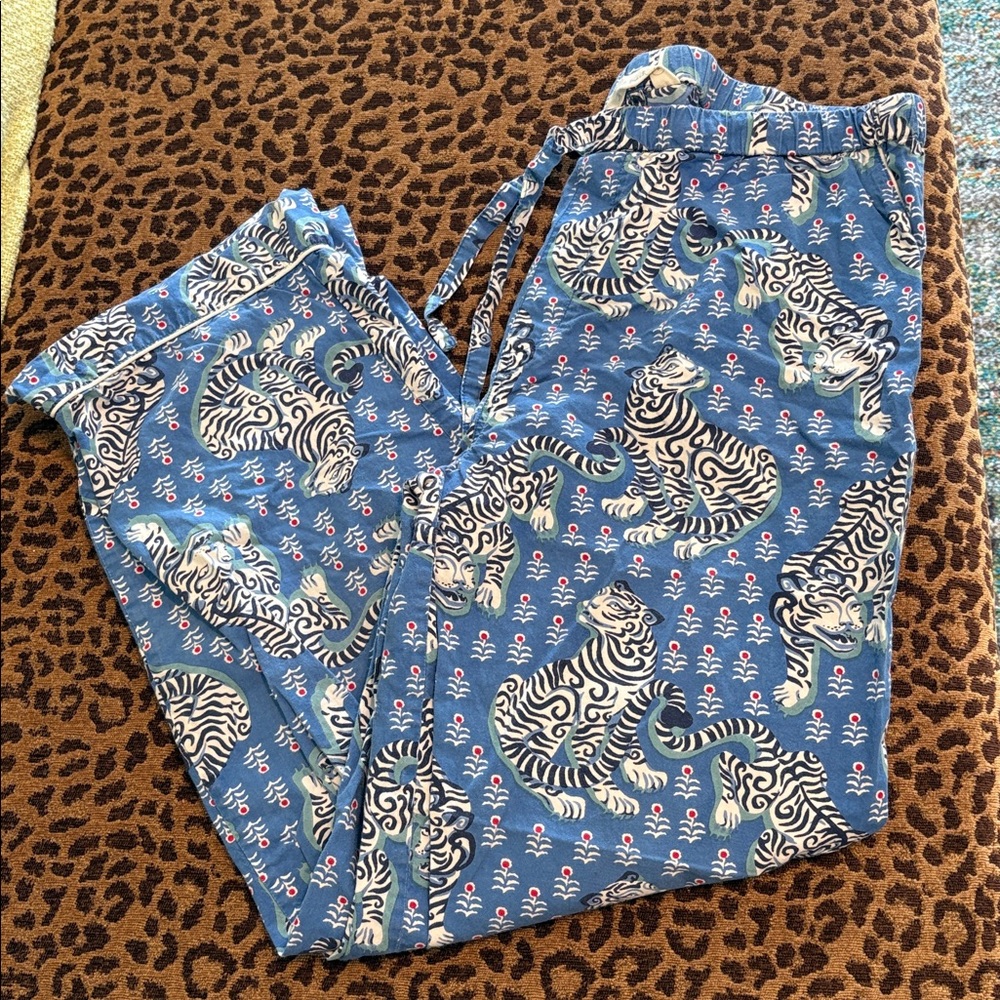 Printfresh Blue “Tiger Queen” Pajama Pants, Size Medium - Picture 3 of 8